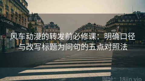 风车动漫的转发前必修课：明确口径与改写标题为问句的五点对照法