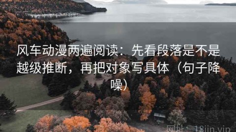风车动漫两遍阅读：先看段落是不是越级推断，再把对象写具体（句子降噪）
