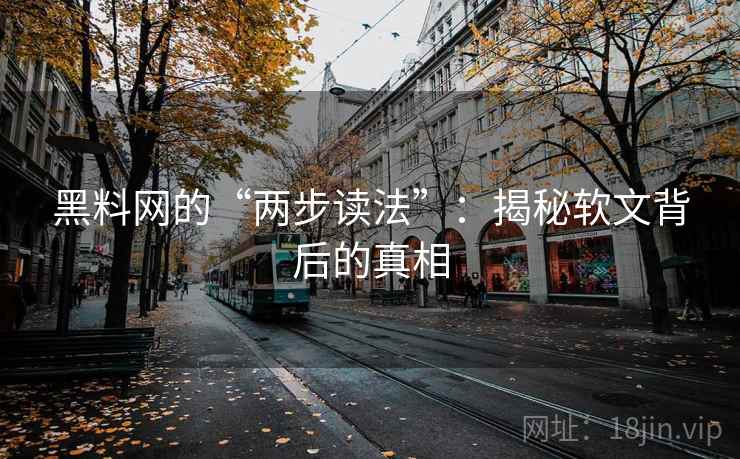 黑料网的“两步读法”:揭秘软文背后的真相 黑料网的“两步读法”:揭秘软文背后的真相